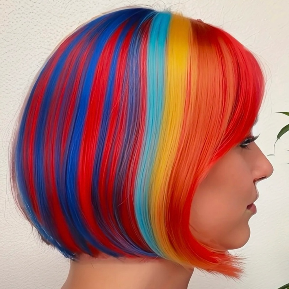 Wig, Red, Blue, Yellow & More Colors, Make a Bold New Look, NEW